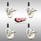 Service Caster 3 Inch 316SS Nylon Wheel Swivel 3/4 Inch Expanding Stem Caster Set Lock Brake SCC-SS316TTLEX20S314-NYS-34-4 - alternate 3